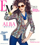 Alba Mecaj shoots the Spring 2012 cover of EM Magazine