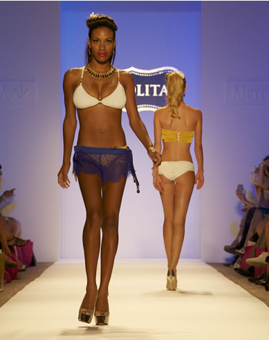 Bria Walker walks at Mercedes-Benz Fashion Week