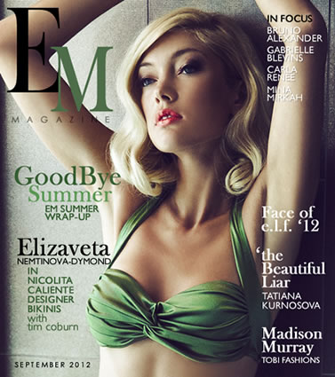 Elizaveta Nemtinova-Dymond lands the cover of EM Magazine!