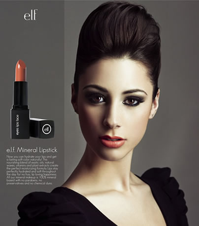 Sarah Kidd reigns as the Face of e.l.f. Cosmetics 2011
