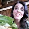 Cristina "Co-Stars" with a Juicy Burger!