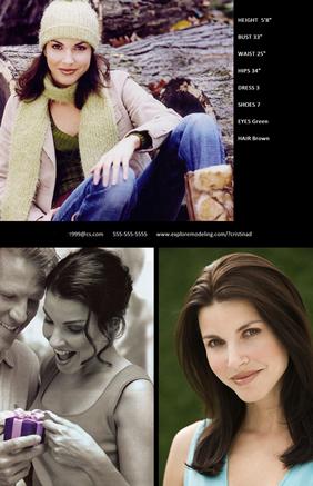 model comp card